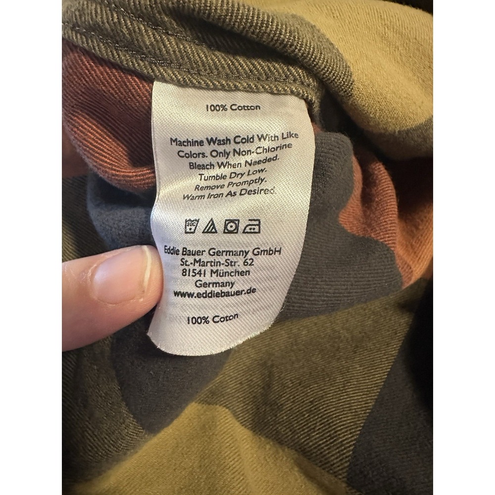 Eddie Bauer Mens Plaid Flannel Long Sleeve Sz Large Cotton - Picture 7 of 7
